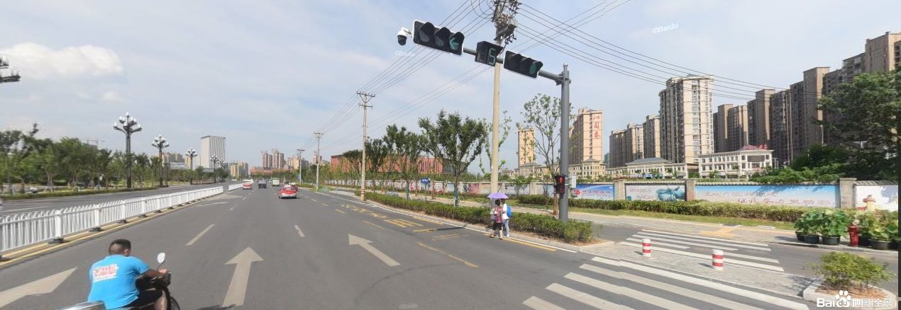 基地西北角现状（百度地图全景）
